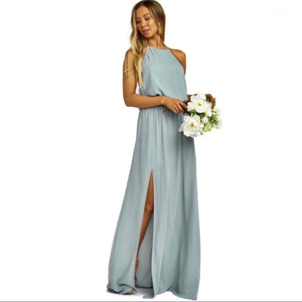 SHOW ME YOUR MUMU CHIFFON HALTER MAXI DRESS